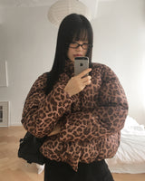 Dishell Leopard wellon short padded jumper