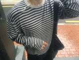 No.1698 stripe side button KNIT (3color)