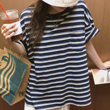 ハンズストライプ半袖Tシャツ