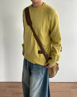 Number Patch Round Knit