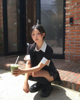Check wrap skirt pants (belt set)