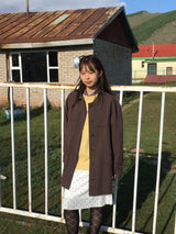 Single collar utility half coat (2color)