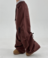 (SHIRRED BOW❤/BRUSHED FLEECE❤/100% COTTON) TRAINING BOW PANTS - 3 COLOR