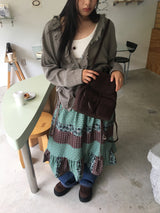Gentle patchwork skirt (2color)