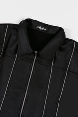 DENIM LINE ZIPPER JACKET (BLACK)