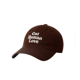 CAT HUMAN LOVE BALL CAP / BROWN