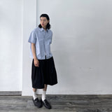Structured Diagonal Seam Shirt