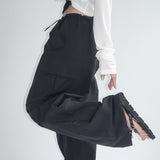 [Made] [Reden] String Banding Cargo Two-Way Parachute Nylon Wide Pants - 4 color