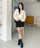 LOGO STITCH ROUND CARDIGAN [4color]