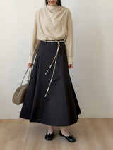 Close A-line Flare Long Skirt