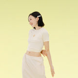 クローバーTシャツ (cream)