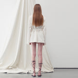 D-RING BELTED JACKET IVORY