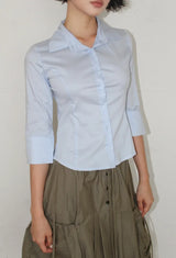 CURVE LINE SLIM SHIRT
