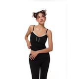 V-NECK RIBBON TOP