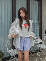 Rainy Square Hooded Zip-Up
