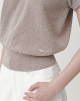 [MADE] New oven V-neck linen short sleeve knit