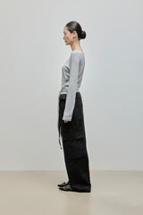 Fold Cargo Pants_Black
