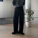 LMN Ries Deep One Tuck Back Banding Wide Slacks (4 colors)