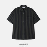 Authentic Stripe Short-Sleeve Shirt (3 Colors)
