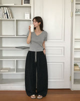 [MADE] Dot, Pintack Wide Pants