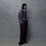 ZIP TEETH PANTS: PURPLE