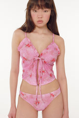 [Floral Veil_pink] Triangle Bikini Bottom