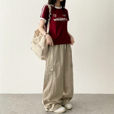 Roa Baslock Nylon Cargo Wide Pants
