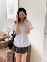 Summer Linen Pleated Ribbon Skirt Pants (3color)