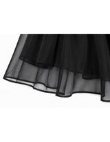 ロリエルホルターネックシアーラップロングドレス Black