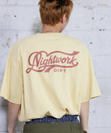 N.W.D スクリプトTシャツ_イエロー