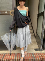Kovinen Tiered Shirring Long Skirt