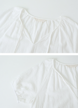 [SHOPPERMADE] AY ストラップパフショートスリーブブラウス (2color)