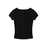 Niva Ribbon Keyhole Tee