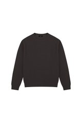 Waffle Knit Crewneck Sweater