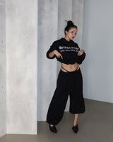 Koneco Pintuck Wide Jogging Pants