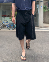 ルキオ レイヤード ベルテッド バミューダ スラックス