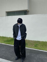ブラックデニムストリングシャツ