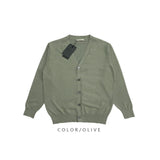 [UNISEX] Vネックオーバーフィットロングスリーブニットカーディガン
