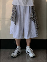 Rayo Check Layered Bermuda Pants