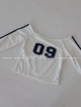 09トラックオフショルダーTシャツ
