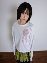 CORSAGE SIDE POINT SLIM LONG SLEEVE