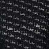 リボンハイネックTシャツ ブラック