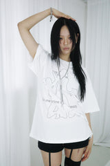 オンラインTシャツ (WHITE / BLUE)
