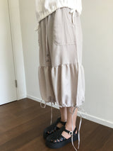 Shirring harem pants 