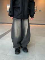 Mobeu washed balloon denim