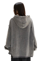Snake Year Print Rhinestone Hooded Sweatshirt
