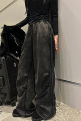 Vintage Washing Triple Line Wide Pants