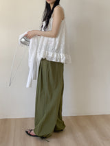 ジャカード コットン フレア ビスチェ