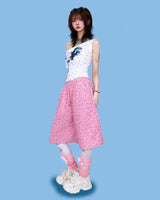 bunny one-shoulder crop T