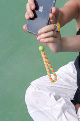 クラシッククロシェット携帯ストラップ（オレンジ）